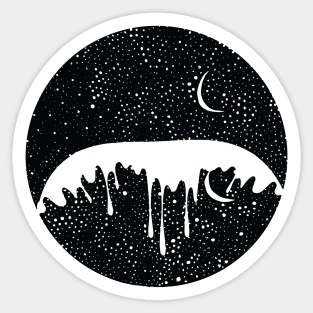 Melting worlds Sticker